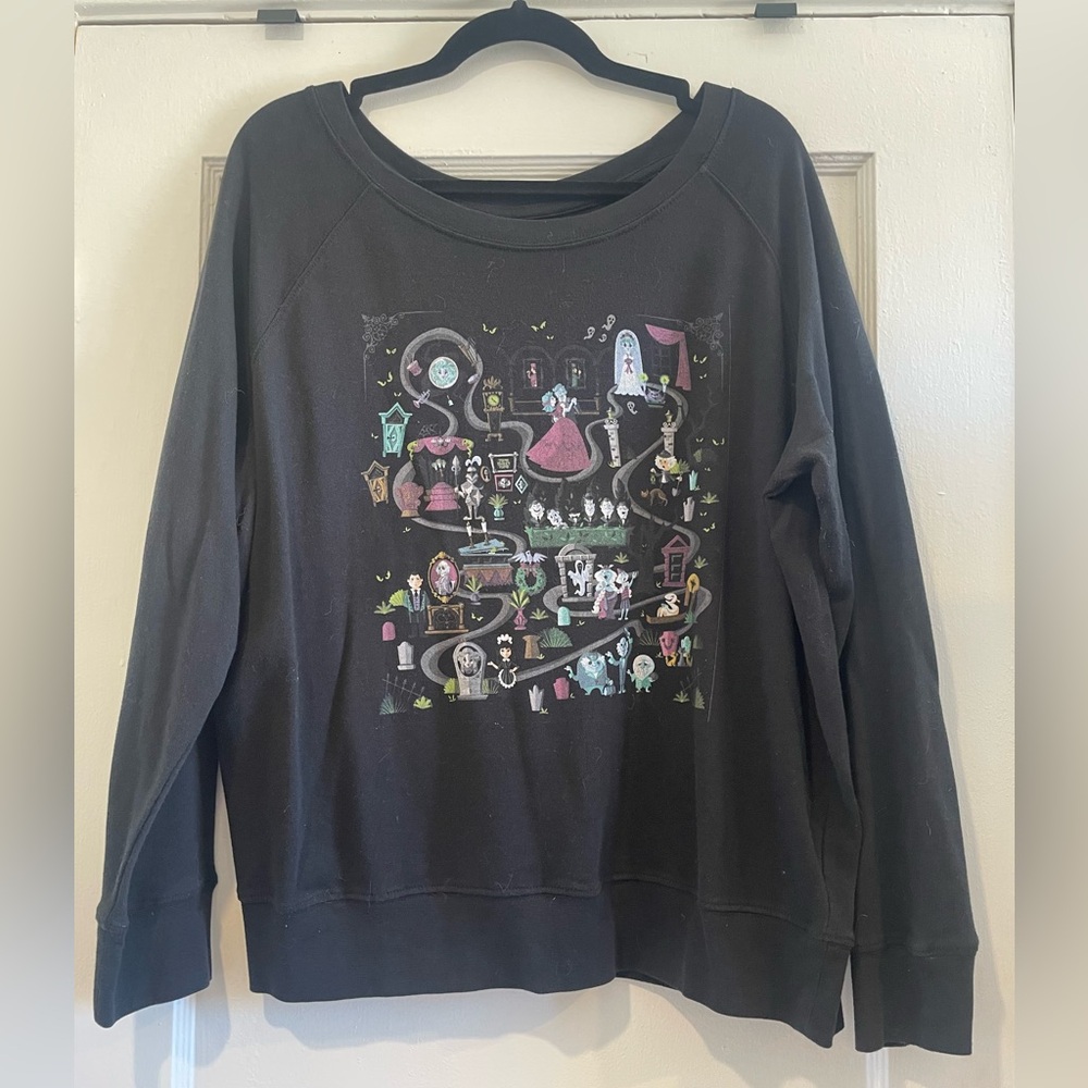 Haunted Mansion Ride Map Long Sleeve Shirt